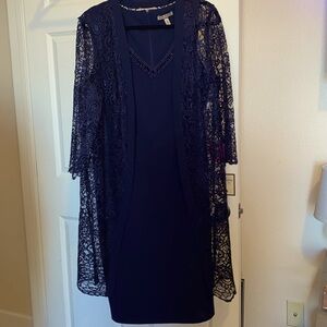 Maya Brooke 2 pcsleeveless dress/jacket *beadwork around neck missing some beads